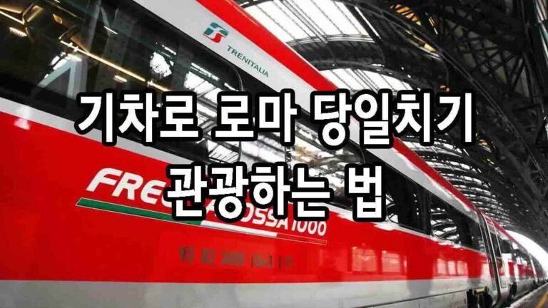 기차로 로마 당일치기 관광하는 법